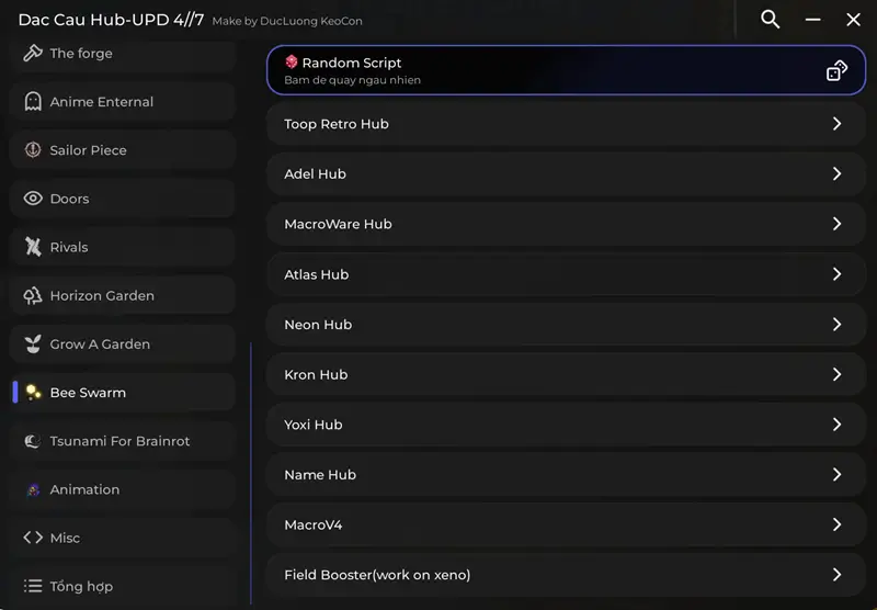 Dac Cau Hub Script No Key