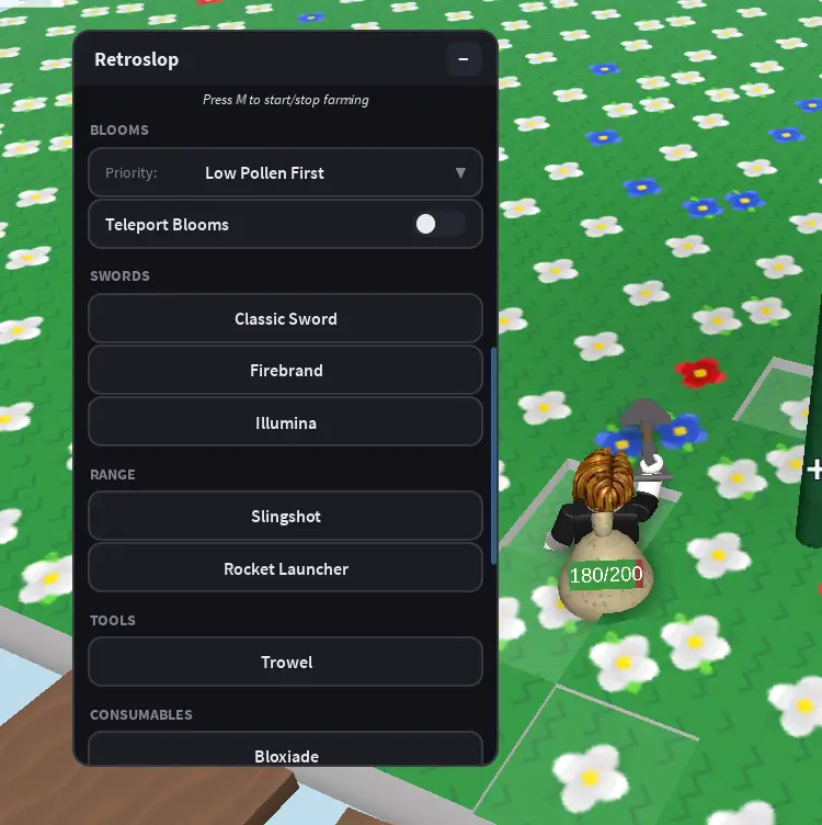 Retroslop Bee Swarm Script No Key