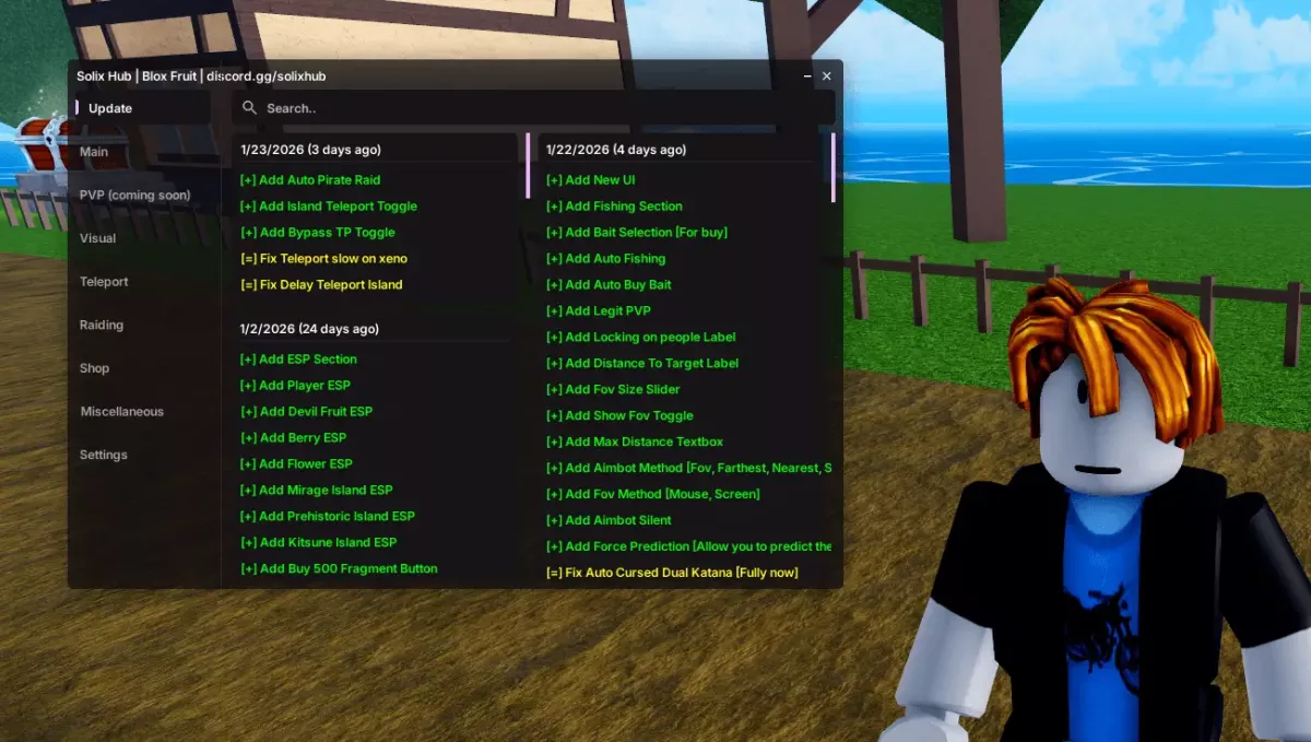 Solix hub Blox Fruits Script Updated - Auto Farm Levels