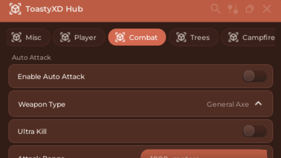 Toastyxd hub script, Auto attack, Instant Reload