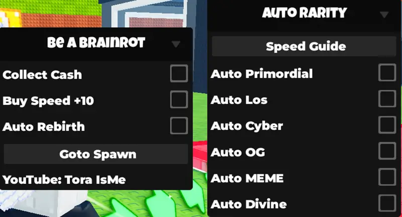 ToraIsMe Hub Script Be a Brainrot (NO KEY)