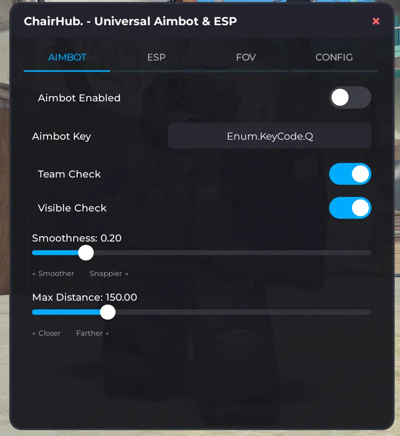 Xeno Chair Hub Universal Aimbot Script
