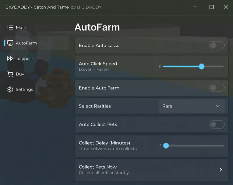 Big Daddy Catch Tame Auto Farm Scripts [No Key]