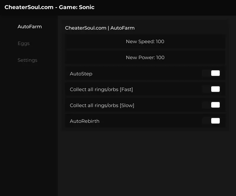 CheaterSoul Script For Sonic Speed No Key