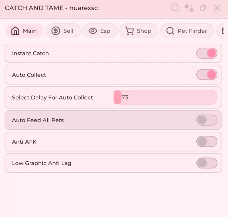 Nuarexse Hub Pet Catch Script