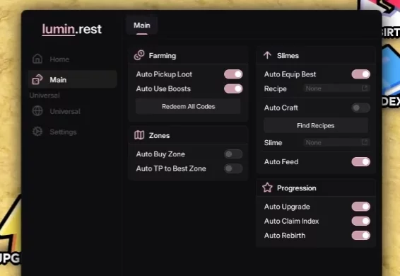 Slime RNG Script (Lumin.rest Hub)