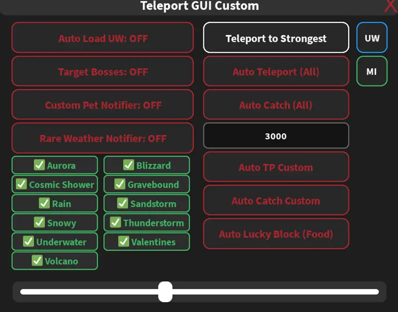 Teleport GUI Custom No Key Script